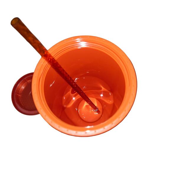 Starbucks 2022 Fall Studded Orange Pumpkin Tumbler With Straw 24 Oz Venti New - Picture 9 of 9